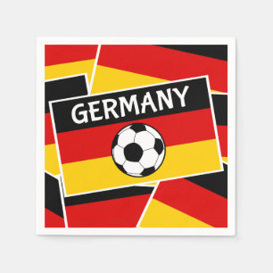 Serviette En Papier Drapeau allemand de football