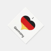 Serviette En Papier Drapeau allemand I Heart Allemagne (Coin)