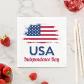 Serviette En Papier Drapeau américain (En situation)