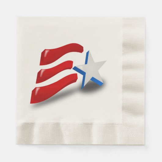 SERVIETTE EN PAPIER DRAPEAU AMÉRICAIN (Devant)