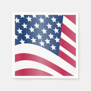 SERVIETTE EN PAPIER DRAPEAU AMÉRICAIN