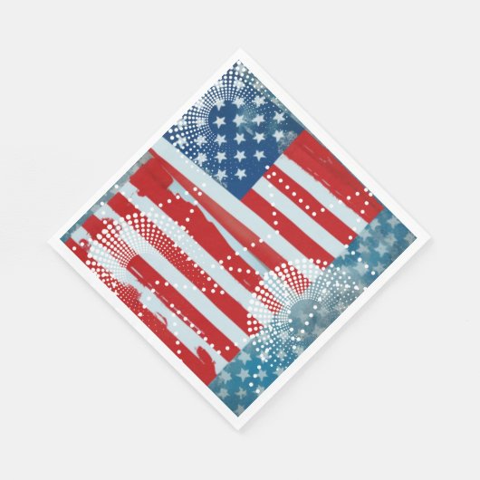 Serviette En Papier Drapeau américain (Coin)