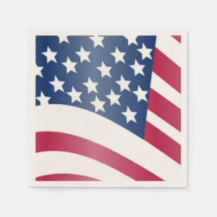 SERVIETTE EN PAPIER DRAPEAU AMÉRICAIN