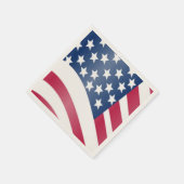SERVIETTE EN PAPIER DRAPEAU AMÉRICAIN (Coin)