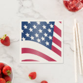 SERVIETTE EN PAPIER DRAPEAU AMÉRICAIN (En situation)