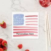 Serviette En Papier Drapeau américain (En situation)