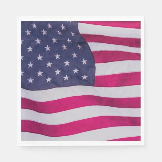 Serviette En Papier Drapeau Américain (Devant)
