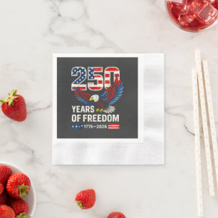 Serviette En Papier drapeau américain 250e anniversaire américain