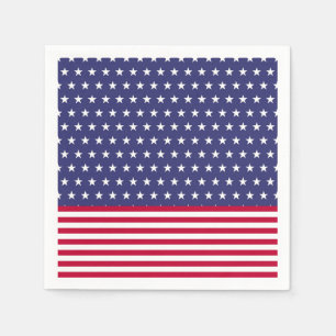 Serviette En Papier Drapeau américain 4 juillet patriotique étoiles ra