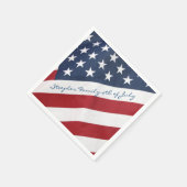 Serviette En Papier Drapeau américain 4 juillet personnalisé Napkin (Coin)