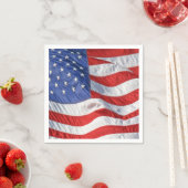 Serviette En Papier Drapeau américain agitant patriotique (En situation)