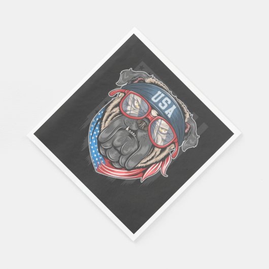 Serviette En Papier Drapeau américain avec Carlin (Coin)