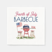 Serviette En Papier Drapeau américain barbecue 4 juillet fête d'été (Devant)