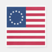 Serviette En Papier Drapeau américain Betsy Ross (Devant)