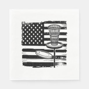 Serviette En Papier Drapeau américain de Disk Golf