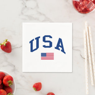 Serviette En Papier Drapeau américain de la fête de l'indépendance pat