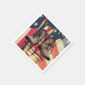 Serviette En Papier Drapeau américain des bottes de retraite militaire (Coin)