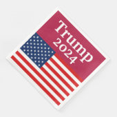 Serviette En Papier Drapeau américain Donald Trump 2024 (Coin)