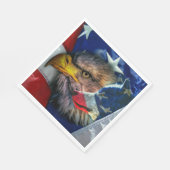 Serviette En Papier Drapeau américain du loup d'aigle chauve (Coin)