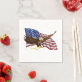 Serviette En Papier Drapeau américain et aigle (En situation)