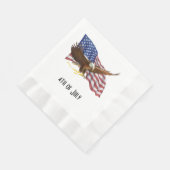 Serviette En Papier Drapeau américain et aigle (Coin)