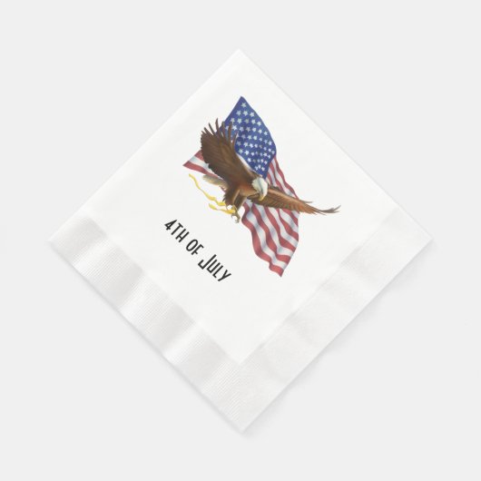 Serviette En Papier Drapeau américain et aigle (Coin)