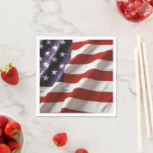 Serviette En Papier Drapeau américain - Étoiles et rayures (En situation)