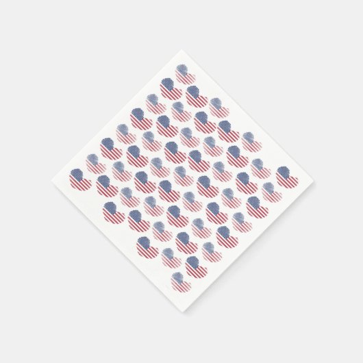 Serviette En Papier Drapeau Américain Étoiles Et Rayures Patriotique (Coin)