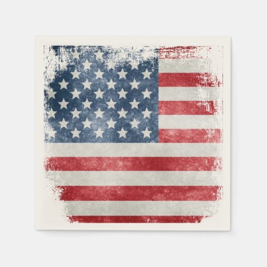 Serviette En Papier Drapeau américain Grunge (Devant)