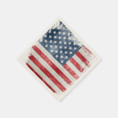 Serviette En Papier Drapeau américain Grunge (Coin)