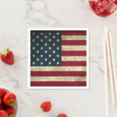 Serviette En Papier Drapeau américain Grunge (En situation)
