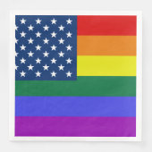 Serviette En Papier Drapeau américain LGBT Pride avec étoiles (Devant)
