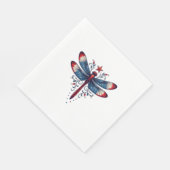 Serviette En Papier Drapeau américain libellule Patriotique 4 juillet  (Coin)