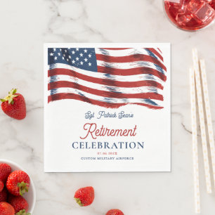 Serviette En Papier Drapeau américain moderne 4 juillet retraite de l'