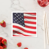 Serviette En Papier Drapeau américain patriotique (En situation)