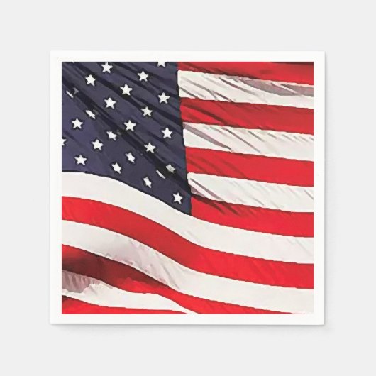 Serviette En Papier Drapeau américain patriotique (Devant)
