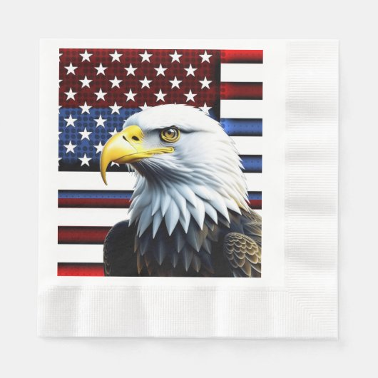 Serviette En Papier Drapeau américain patriotique (Devant)