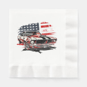 Serviette En Papier Drapeau Américain Patriotique 