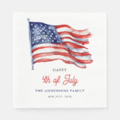 Serviette En Papier Drapeau américain patriotique 4 juillet Affiche de (Devant)