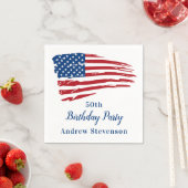 Serviette En Papier Drapeau américain patriotique 50e fête d'anniversa (En situation)