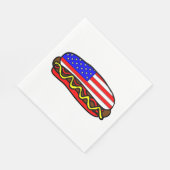 Serviette En Papier Drapeau américain patriotique Hot Dog (Coin)
