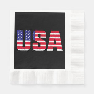 Serviette En Papier Drapeau Américain Patriotique Pour Hommes Femmes E