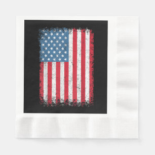 Serviette En Papier Drapeau Américain Patriotique Pour Hommes Femmes E