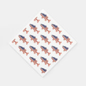 Serviette En Papier Drapeau américain poisson blanc (Coin)
