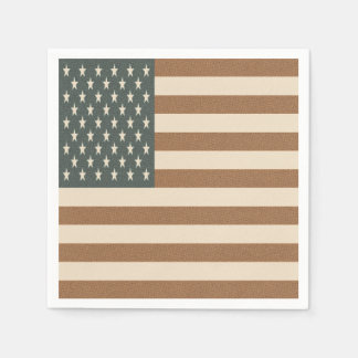 Serviette En Papier Drapeau américain rétro
