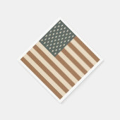 Serviette En Papier Drapeau américain rétro (Coin)