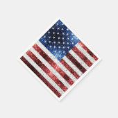 Serviette En Papier drapeau américain rouge blanc brillant parties sci (Coin)