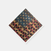 Serviette En Papier Drapeau américain rustique imprimé léopard (4) (Coin)