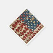 Serviette En Papier Drapeau américain rustique imprimé léopard (6) (Coin)