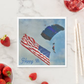 Serviette En Papier Drapeau américain Sky Diving (En situation)